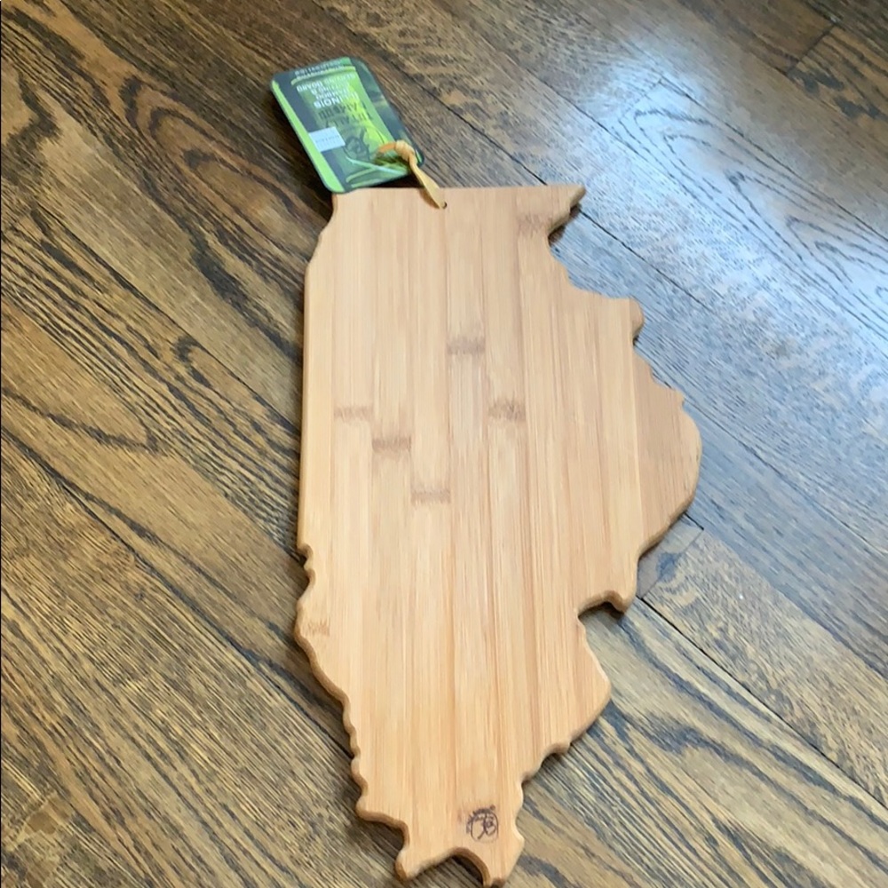 Illinois shaped cutting board